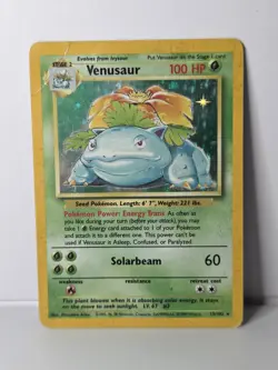 Pokemon TCG Venusaur Base Set 15/102 Holo Unlimited Holo Rare - Image 1