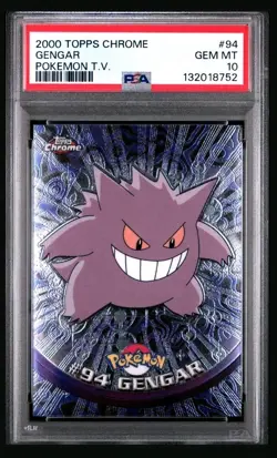 2000 TOPPS CHROME GENGAR POKEMON T.V. #94 PSA 10 - Image 1