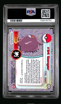 2000 TOPPS CHROME GENGAR POKEMON T.V. #94 PSA 10 - Image 2