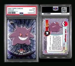 2000 TOPPS CHROME GENGAR POKEMON T.V. #94 PSA 10 - Image 3