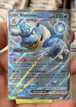 Blastoise ex 009/165 Pokemon 151 Double Rare NM Pokemon TCG - Image 1