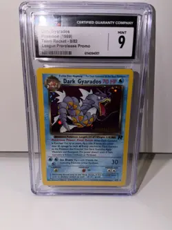 CGC 9 MINT Dark Gyarados 8/82 Holo Prerelease Promo 1999 Pokemon Team Rocket - Image 1