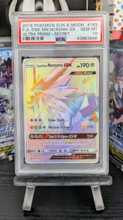 PSA 10 Pokemon Dusk Mane Necrozma GX 163/156 Ultra Prism Secret Rare - Image 1