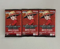 Lot of 3 - One Piece OP-13 Carrying On His Will Booster Packs New Factory Sealed - Image 1