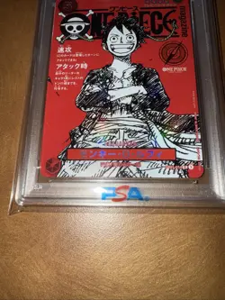 2025 ONE PIECE JAPANESE PROMOS ONE PIECE MAGAZINE VOL.20 MONKEY D. LUFFY PSA 10 - Image 5