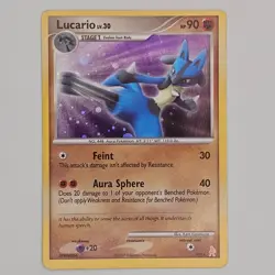 2007 Pokemon Lucario - TCG #3/11 - Trainer Kit Manaphy/Lucario Holo Card - Image 1