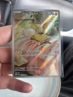 Yamper Pokemon Card 099/094 Phantasmal Flames Illustration Rare Full Art Holo 7… - Image 1