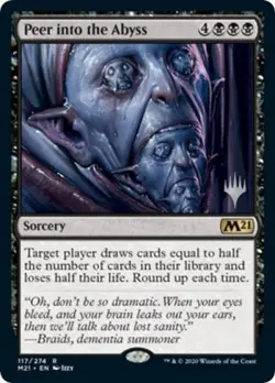 Peer into the Abyss -Foil Medium Play MTG Promo Pack: Core Set 2021 - Image 1
