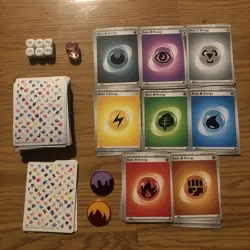 Pokemon TCG 151 ETB Card Sleeves 65 ct. + Deck Box Dice, Dividers, Basic Energy - Image 1