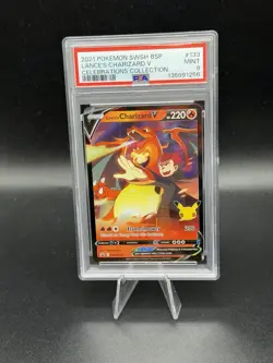 Lance's Charizard V 2019 Pokemon SWSH Celebrations Promo #SWSH133 PSA 9 - Image 1