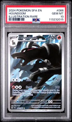 PSA 10 Houndoom 066/064 Shrouded Fable 2024 Pokemon - Image 1