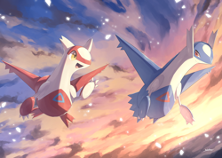 Pokemon latios latias Pad Gaming Mat Desk - Image 1