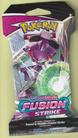 Pokemon "Fusion Strike " 10-Card Sealed Sleeved Booster (Genesect) X1 - Image 1