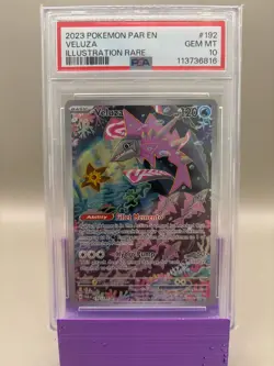 PSA 10 GEM Mint -Veluza #192 Pokemon Paradox Rift , Graded - Image 1