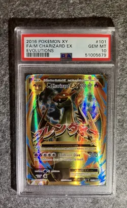 Pokemon PSA 10 M Charizard EX 101/108 Full Art Evolutions - Image 1