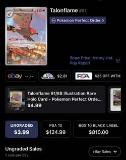 Talonflame Full Art, Pokemon Near Mint, Perfect Order, Illustration Rare, 91/88 - Image 5