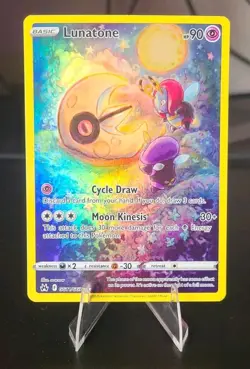 Lunatone Pokemon • Holo Rare • GG11/GG70 Crown Zenith: Galarian Gallery NM - Image 1