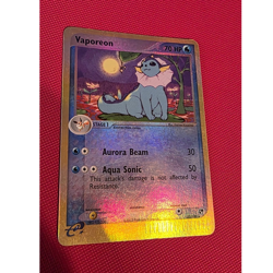 Pokemon Vaporeon 25/100 EX Sandstorm Reverse Holo 70 HP Stage 1 English 2003 - Image 1