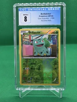 Pokemon Dark Explorers Reverse Holo Bulbasaur 1/108 CGC NM/Mint 8 - Image 1