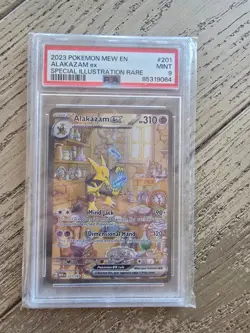 2023 Pokemon Mew EN-151 Alakazam EX Special Illustration Rare PSA 9 #201 - Image 1