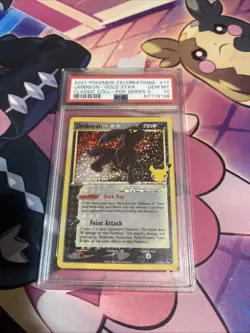2021 Pokemon Celebrations 17/17 Umbreon Gold Star PSA 10 Classic Collection - Image 1