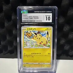 CGC 10 Pikachu 024/098 Paradigm Trigger s12 Pokemon Card - Image 1