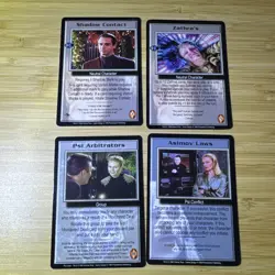 Cards Show Wear, Babylon 5 B5 CCG Card Lot Of 4 Some Have Bends , 1998-99 - Image 1