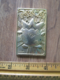 1999 Burger King Pokemon 23K Gold Plated Trading Card - Togepi - Image 1