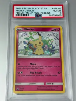 The Pokemon Company Mimikyu SM Black Star Promo Holo SM163 2019 English PSA 8 - Image 1
