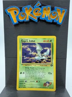Pokemon Koga’s Zubat Vintage Gym Challenge Card #83/132 Wotc 2000 - Image 1