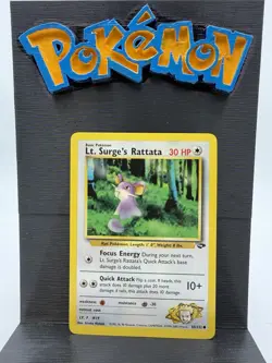 Pokemon TCG Lt. Surge's Rattata Gym Challenge, Unlimited Common Card 85/132 - Image 1