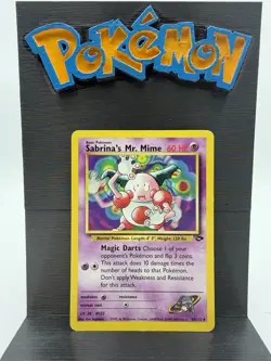 Gym Challenge 59/132 Sabrina's Mr. Mime Pokemon UNLIMITED EDITION Card - Image 1