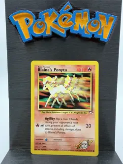 2000 Pokemon Gym Heroes Blaine's Ponyta #63/132 - - Image 1