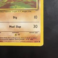 Pokemon Vintage ERROR Diglett Fight Symbol Error Base Set Deck Exclusive 1999 - Image 4