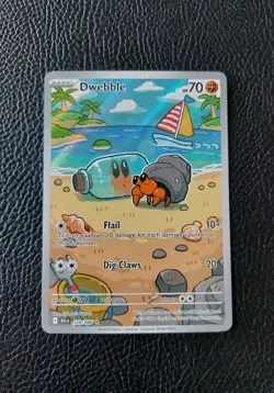 Pokemon TCG Dwebble 129/086 Illustration Rare Black Bolt Near Mint - Image 1