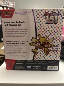 Pokemon Scarlet & Violet 151 Alakazam ex Promo Booster Collection Box English - Image 2