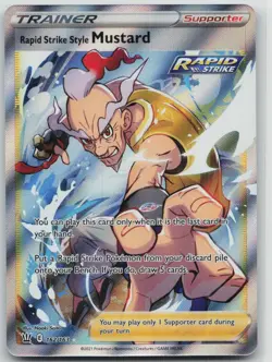 NM Rapid Strike Style Mustard 162/163 Ultra Rare Battle Styles Pokemon - Image 1