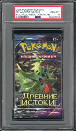 Pokemon RUSSIAN XY Ancient Origins Booster Pack Tyranitar Art - PSA 10 - Image 1