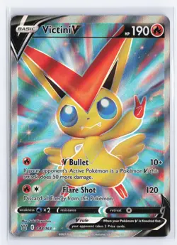 Victini V 144/163 Ultra Rare Battle Styles Pokemon Lightly Played - Image 1
