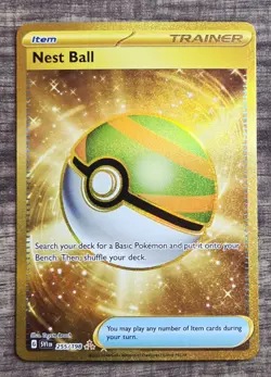 Pokemon TCG Nest Ball 255/198 SV01 Scarlet & Violet Base Set Gold NM/Mint - Image 1