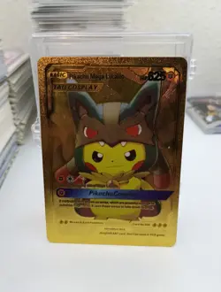 Pokemon TCG - Pikachu Mega Lucario Tag Cosplay Gold Foil - Fan Art 009 - Image 1