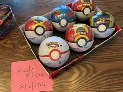 Pokemon TCG Pokeball Tins with 3 Booster Packs - Image 1