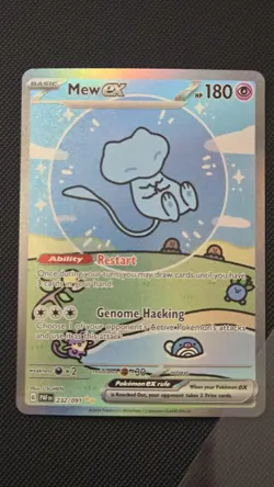 Mew EX 232/091 Sir Bubble Mew Paldean Fates SV Pokemon TCG Holo Full Art - Image 1
