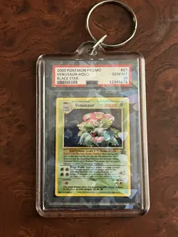 Pokemon Venusaur Keychain – PSA 10 13/53 WOTC Promo Holo Black Star - Image 1