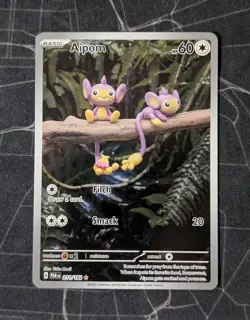 Pokemon TCG: Aipom #211/182 - Paradox Rift - Illustration Rare Holo - NM - Image 1