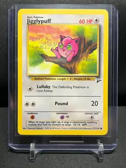 Jigglypuff 77/130 Pokemon 2000 Base Set 2 LP - Image 1