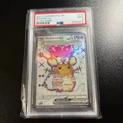 2023 Pokemon PAL EN Dedenne ex ULTRA RARE Full Art 239/193 PSA 9 MINT - Image 1