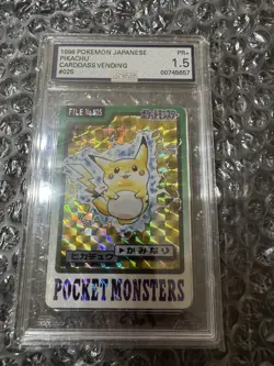 1997 POCKET MONSTERS CARDDASS #025 PIKACHU-PRISM - Image 1