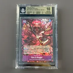 ONE PIECE OP13-CARRYING ON HIS WILL; ALT. ART #064 GOL D ROGER BGS 10 PRISTINE - Image 1