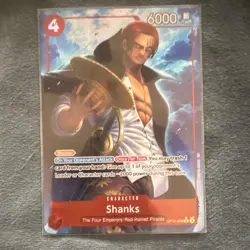 Bandai Shanks OP12-008 Legacy of the Master Alternate Art Foil Blocker Rare 6000 - Image 1